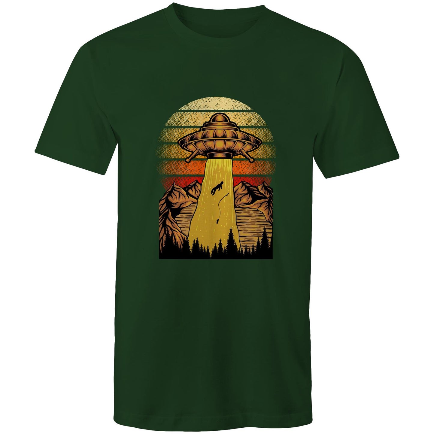 Men's Earthfolk T shirt - Beam Me Up - The Crescent Moon