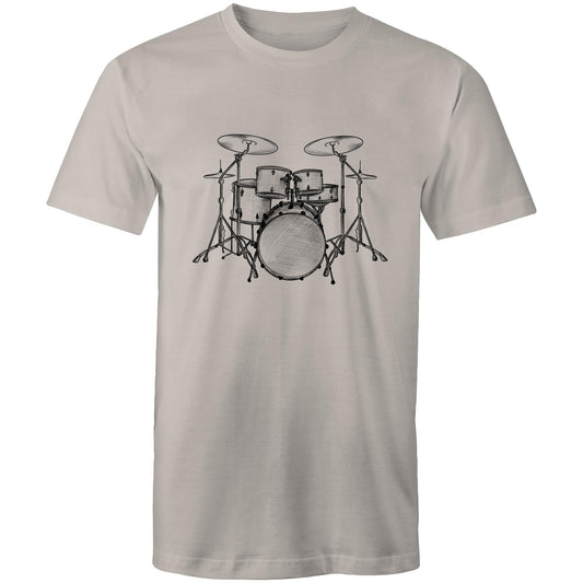 Men's Earthfolk T shirt - Vintage Drum Kit - The Crescent Moon