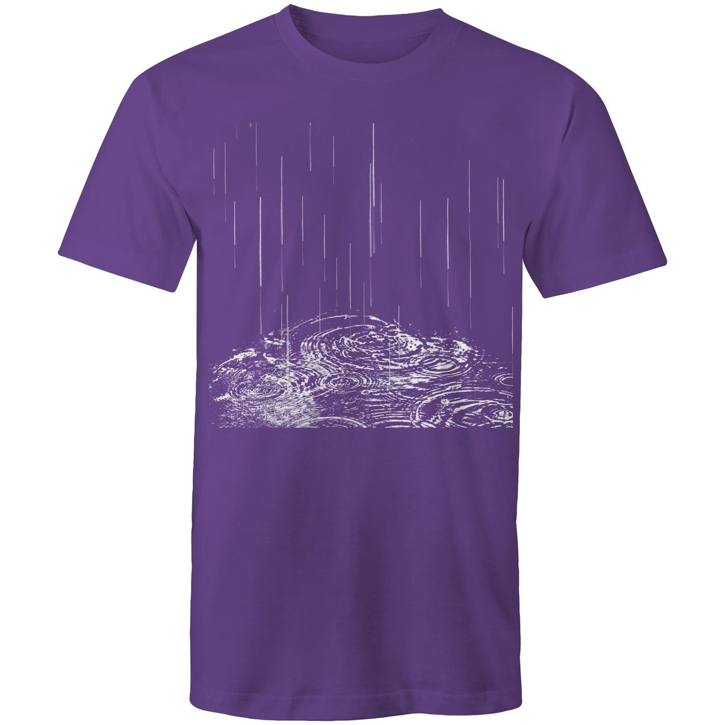 Men's Earthfolk Printed T shirt - Rain Drops - The Crescent Moon