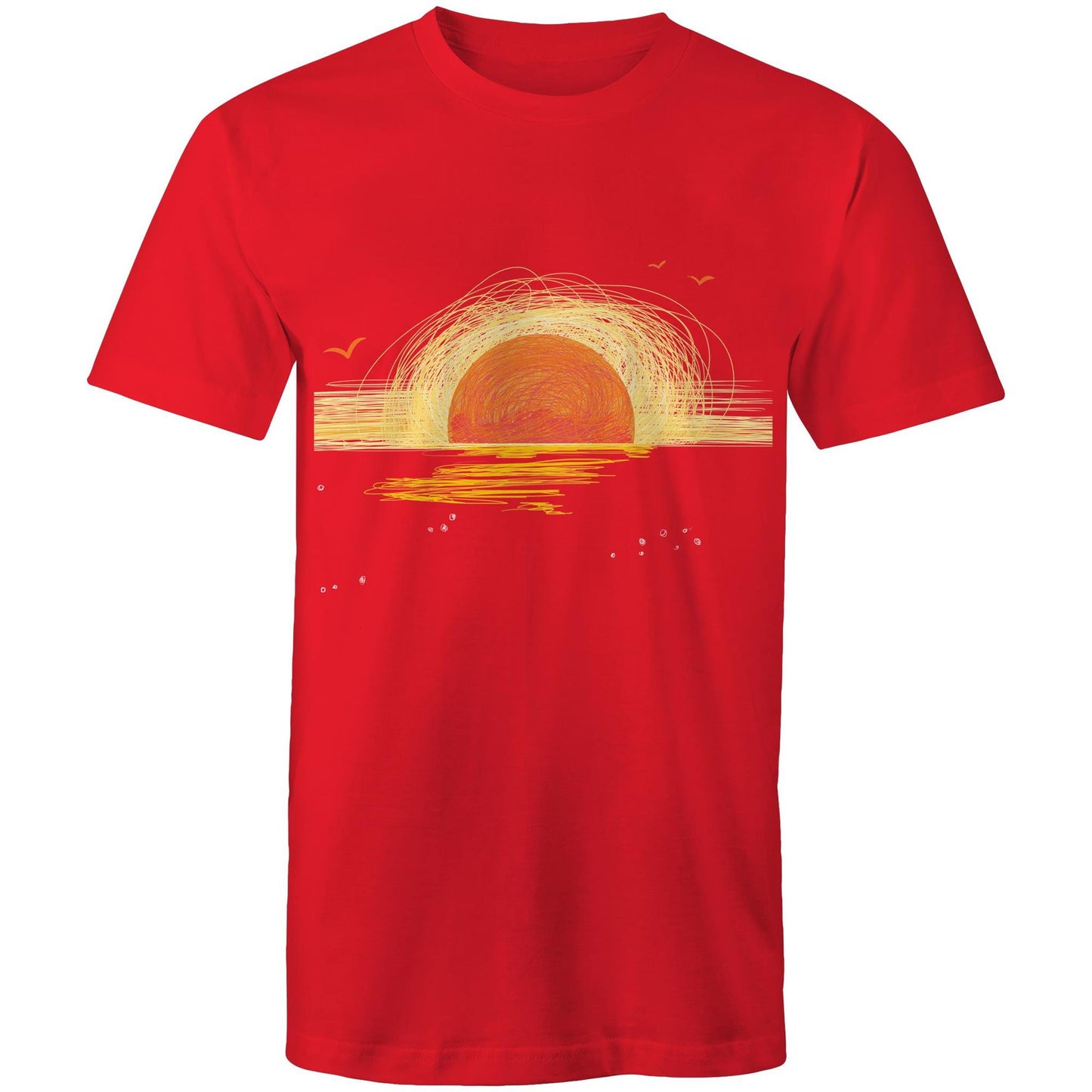 Earthfolk Printed T Shirt - Mens Relaxed Fit - Sunrise Sketch - The Crescent Moon