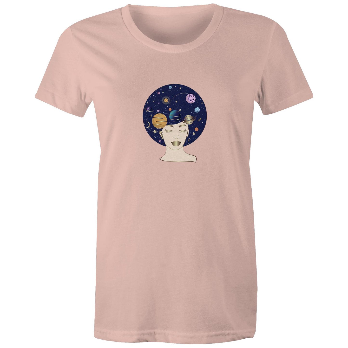Women's Earthfolk Printed T shirt - Lady of the Galaxy