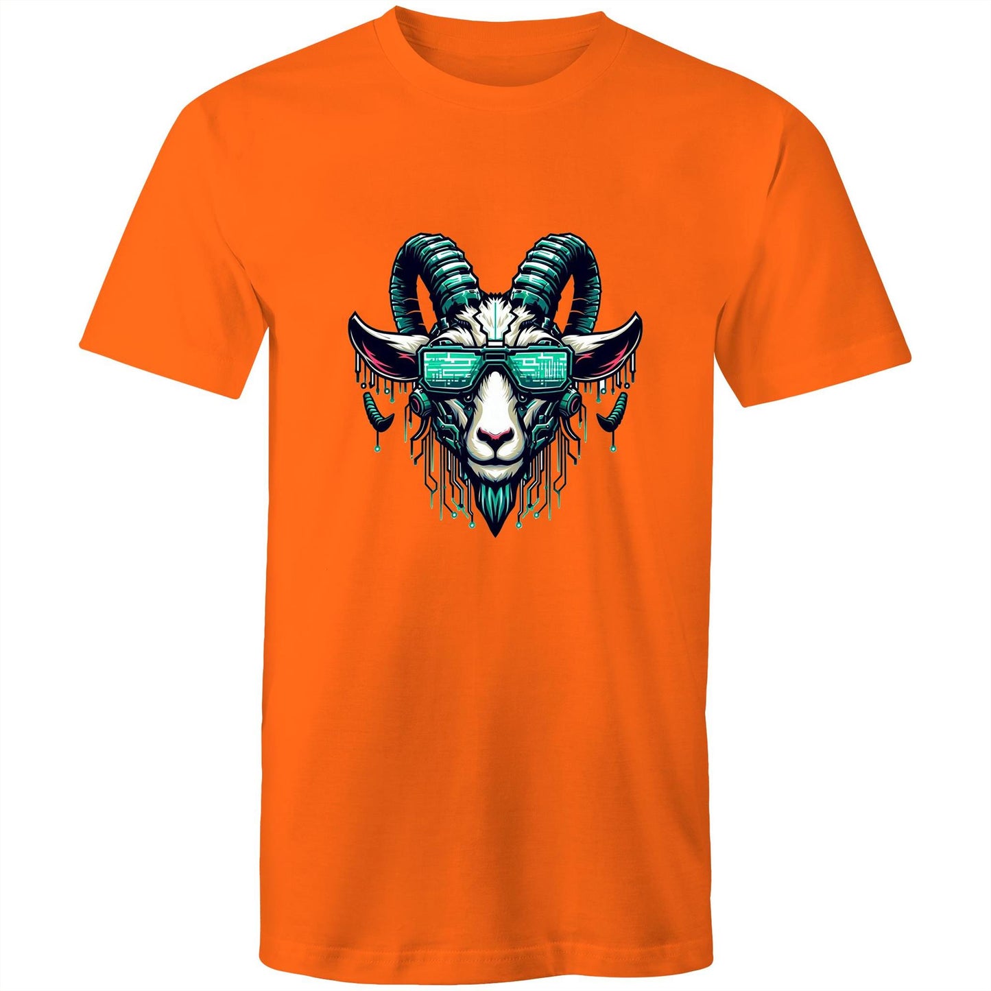 Men's Earthfolk T shirt - Cyber Punk Goat - The Crescent Moon