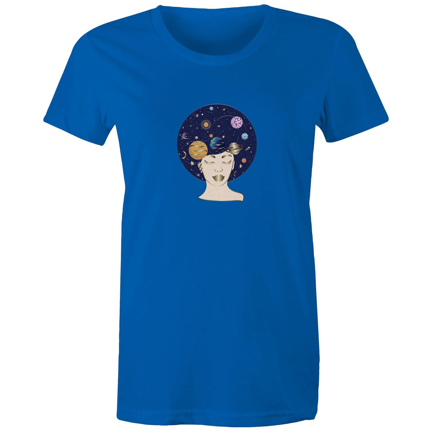 Women's Earthfolk Printed T shirt - Lady of the Galaxy