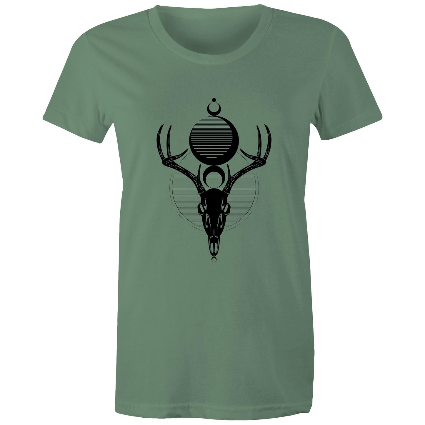 Women' Earthfolk T-shirt - Skullmoon - The Crescent Moon