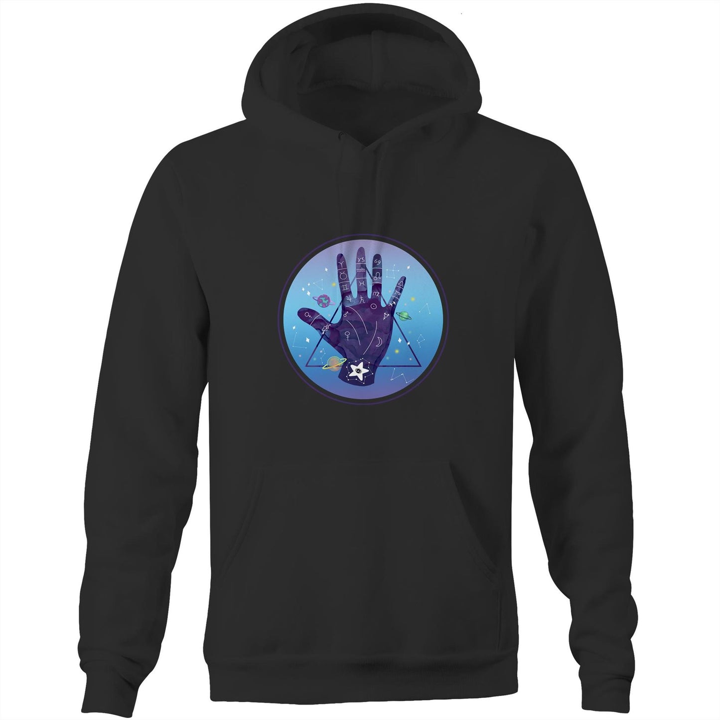 Unisex earthfolk Hoodie - Palmistry - The Crescent Moon