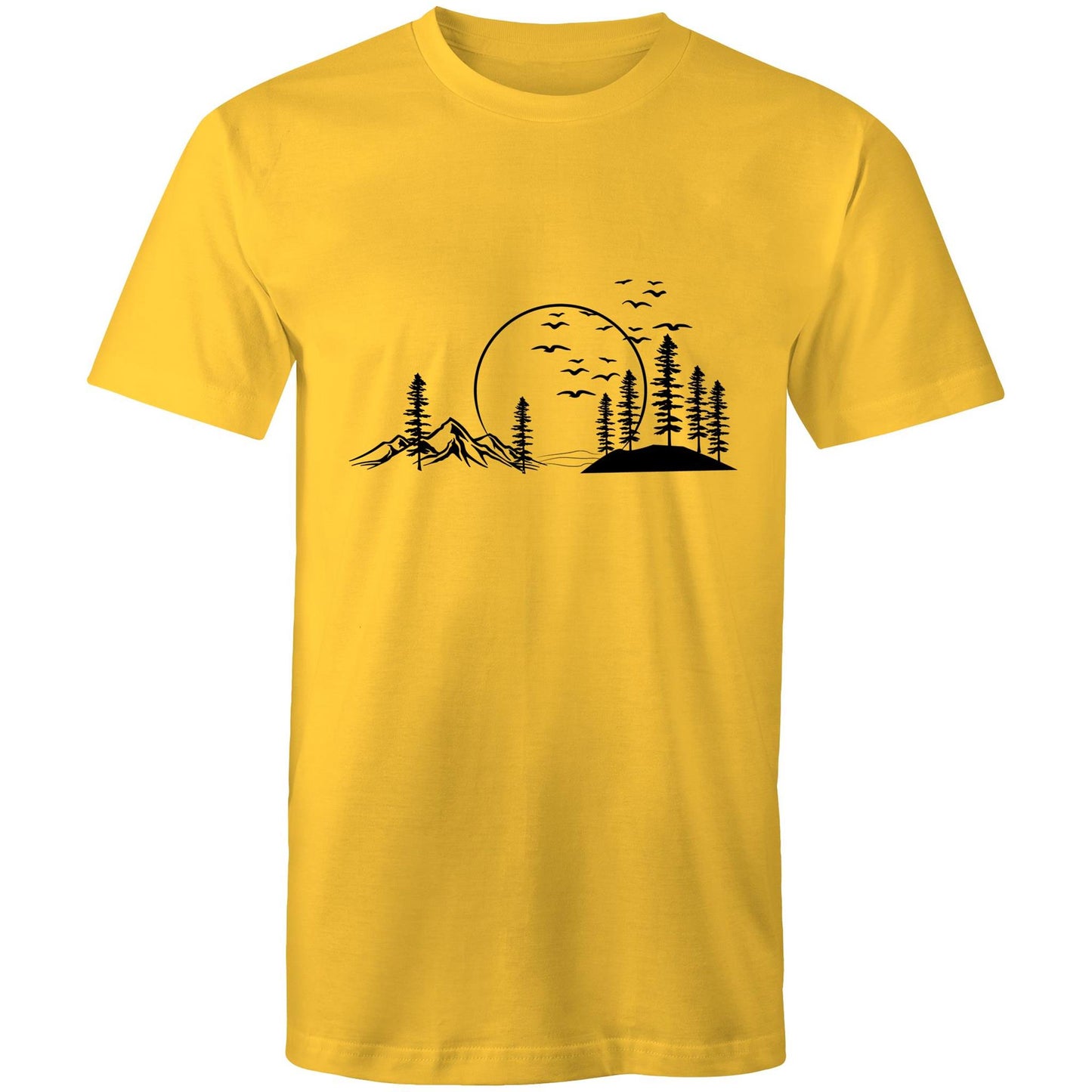 Men's Earthfolk T shirt - Nature in Monochrome - The Crescent Moon
