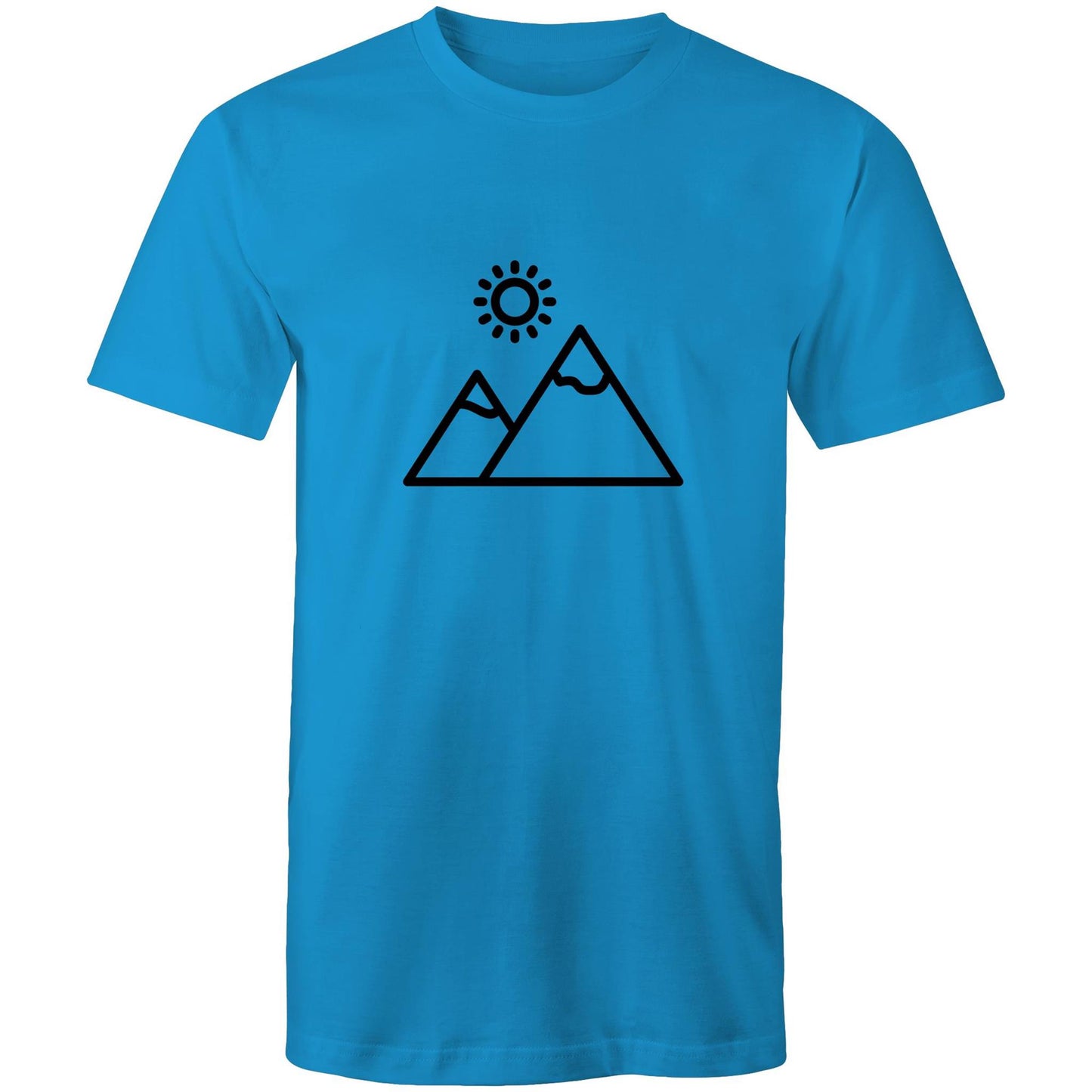 Men's Earthfolk T shirt - Monchrome Mountain - The Crescent Moon