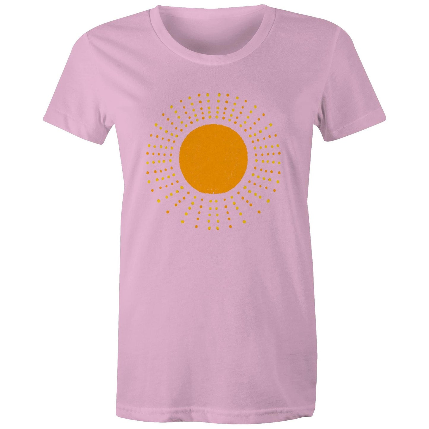 Women's Earthfolk T shirt - Golden Rays - The Crescent Moon