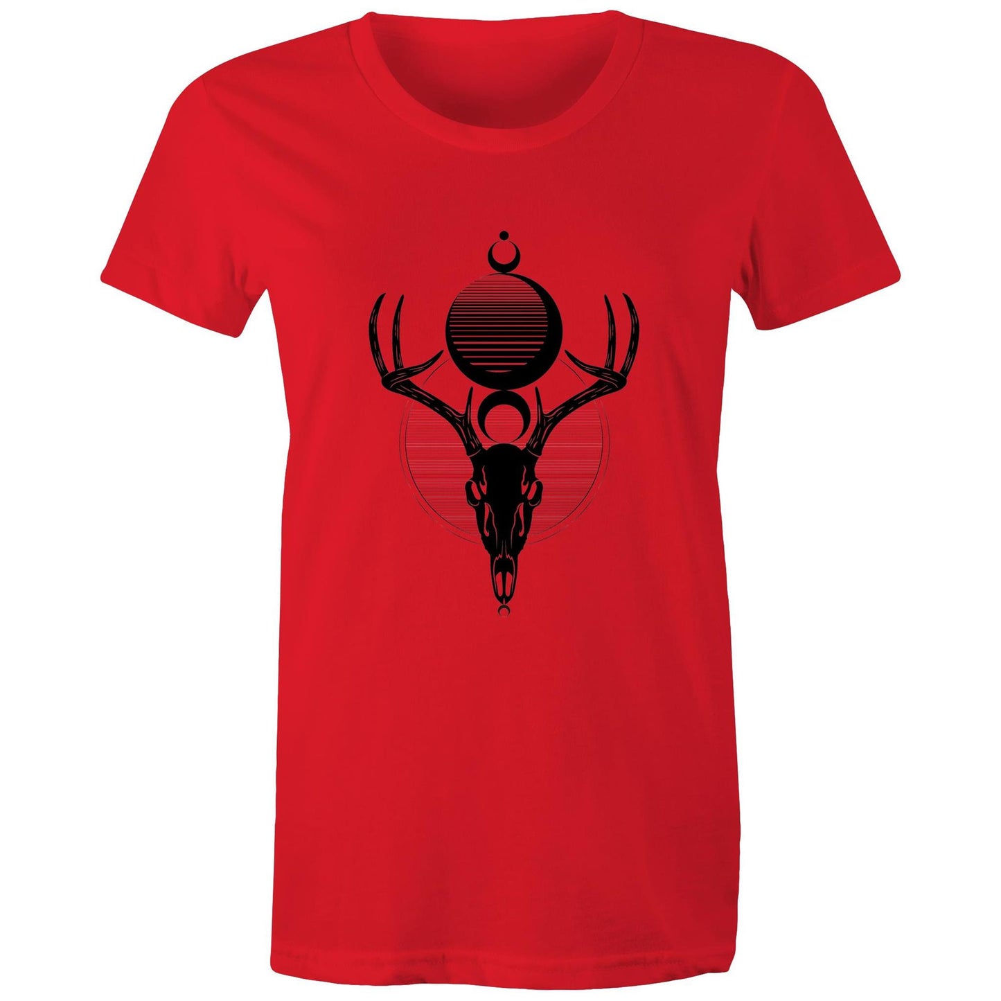 Women' Earthfolk T-shirt - Skullmoon - The Crescent Moon