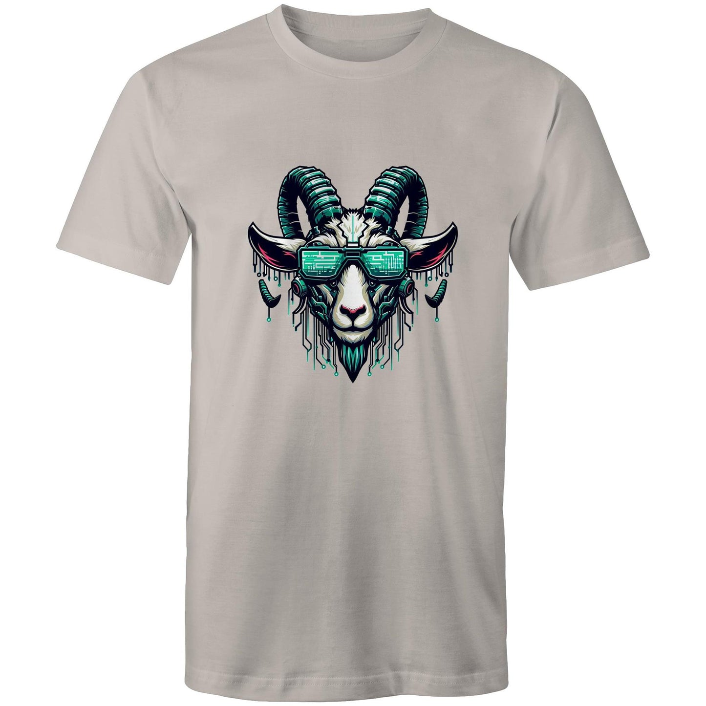 Men's Earthfolk T shirt - Cyber Punk Goat - The Crescent Moon