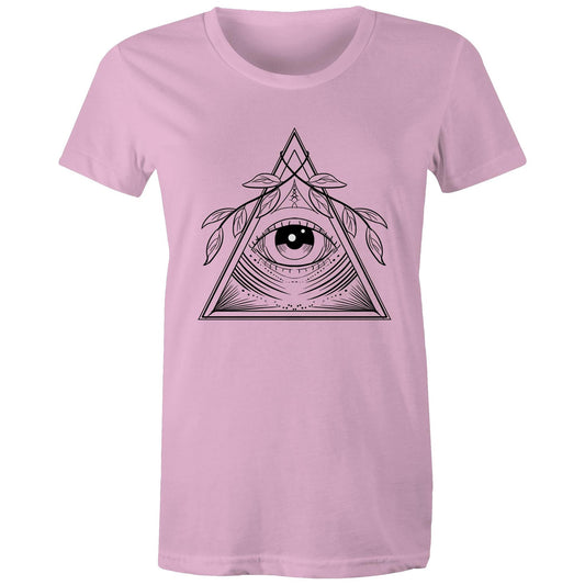 Womens Earthfolk T shirt - Natures Eye - The Crescent Moon