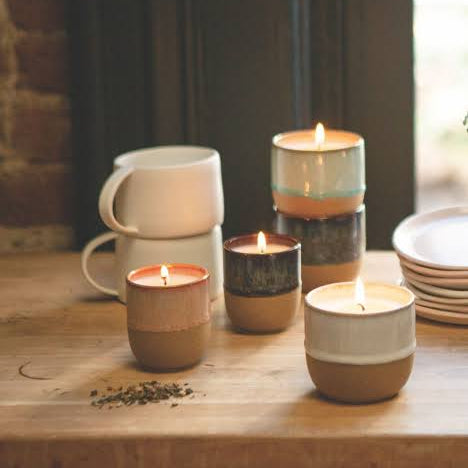 Ceramic Candle Jasmine and Bamboo 10oz - The Crescent Moon