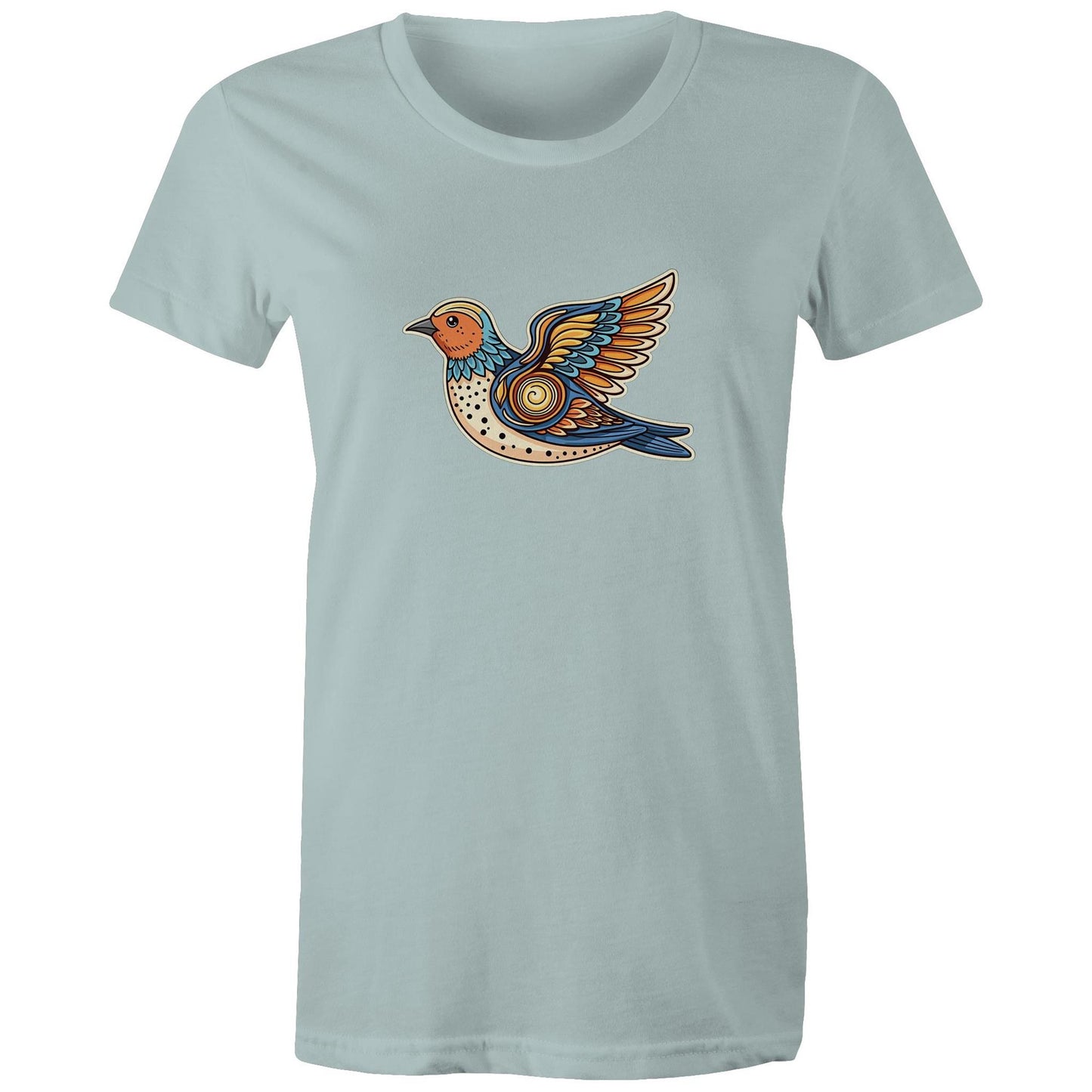 Women's Earthfolk T shirt - Freedom Flight - The Crescent Moon