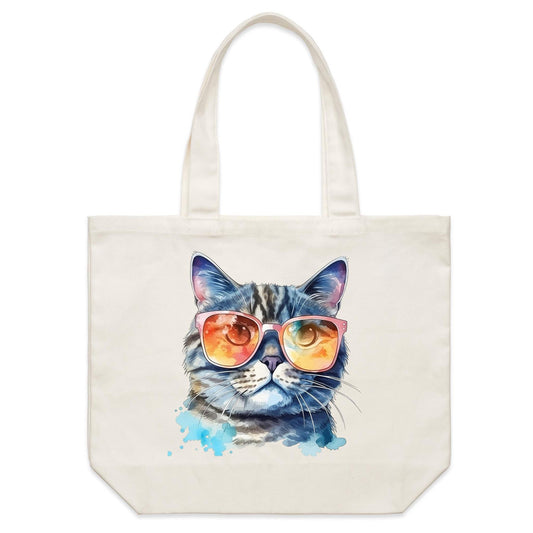 Earthfolk Canvas Tote Bag - Kool Kat - The Crescent Moon