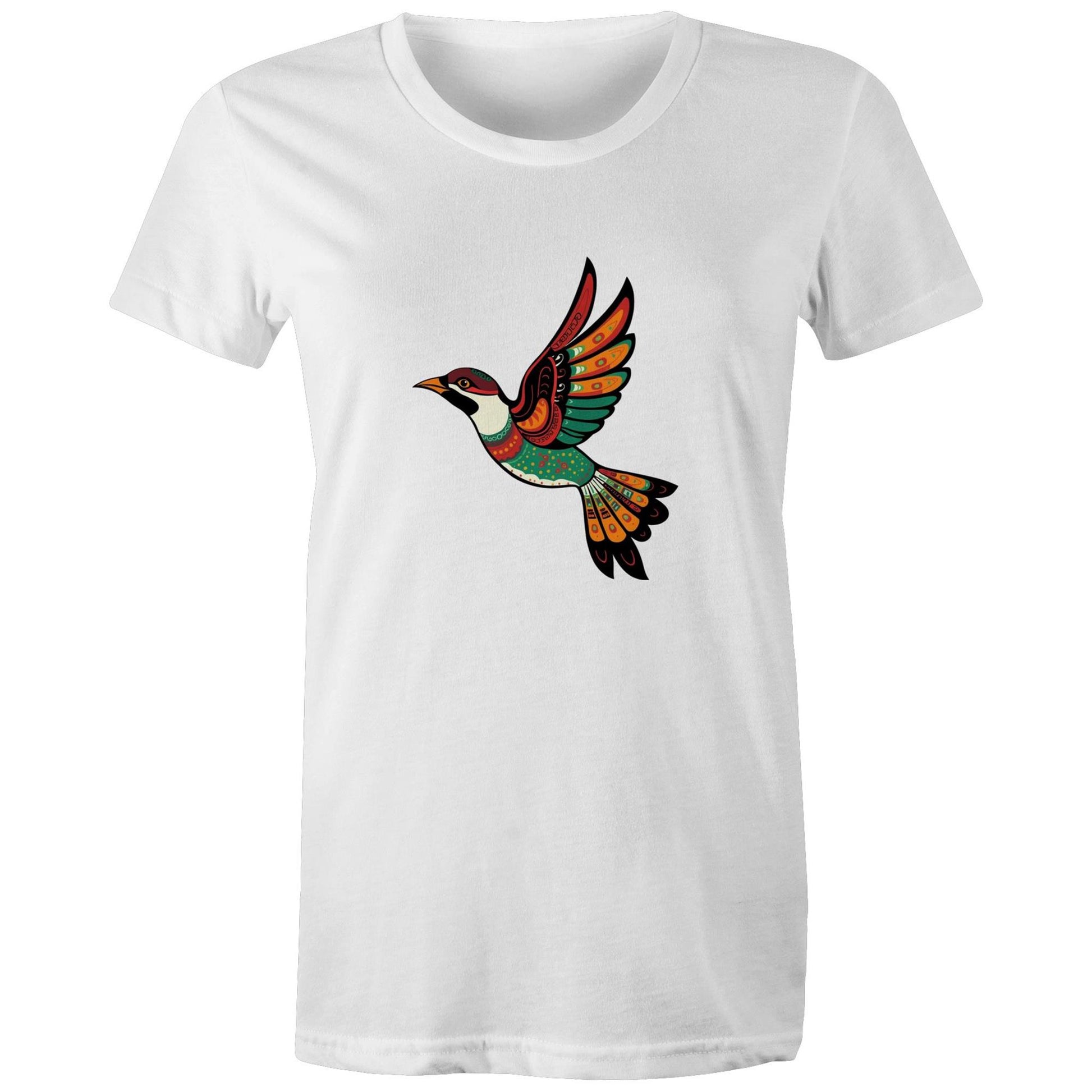 Women's Earthfolk T shirt - Song Bird - The Crescent Moon