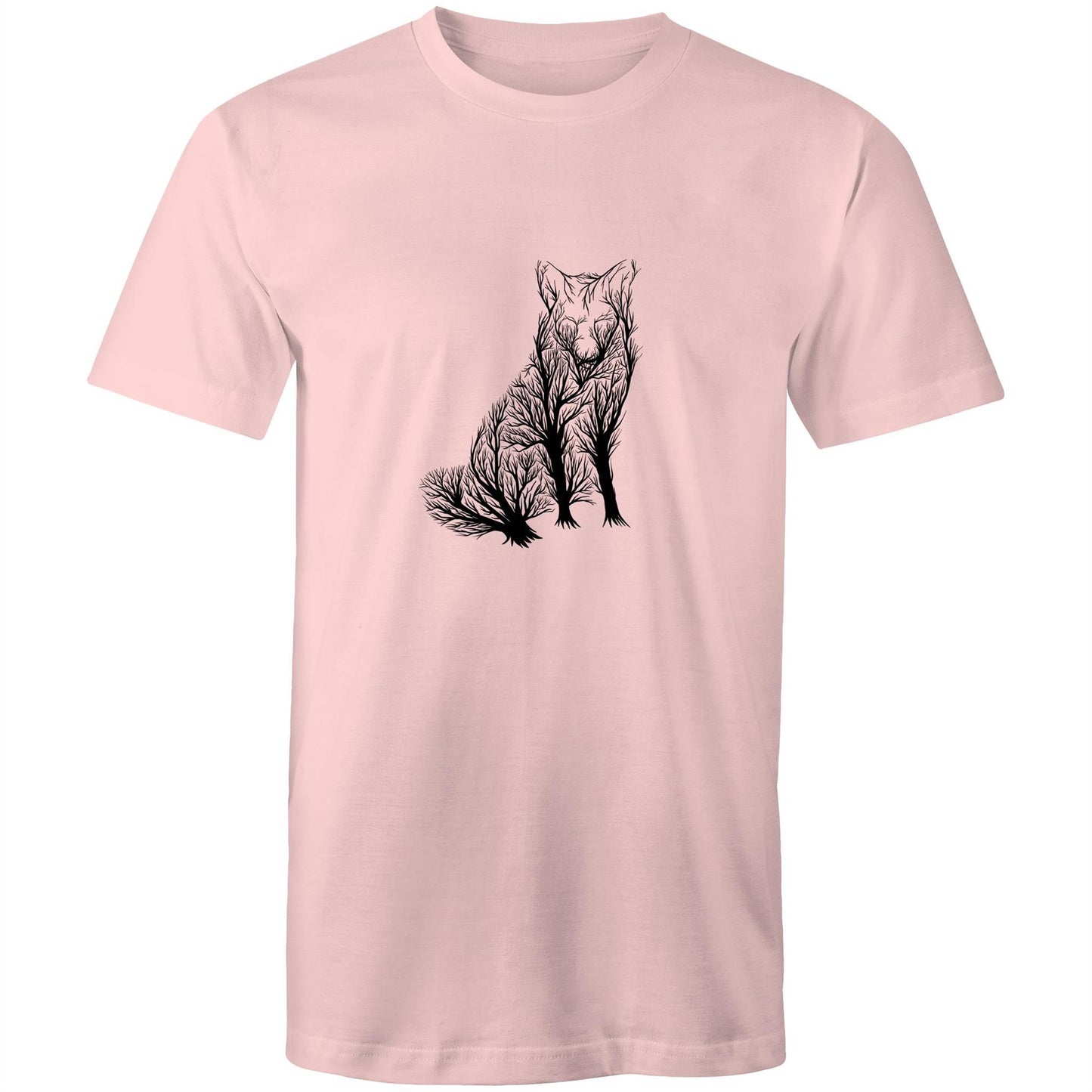 Men's Earthfolk T shirt - Fox Tree - The Crescent Moon