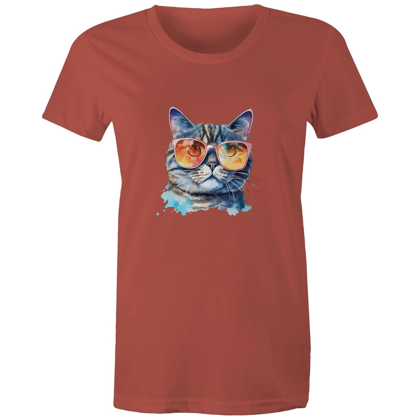 Women's Earthfolk T shirt - Kool Kat - The Crescent Moon