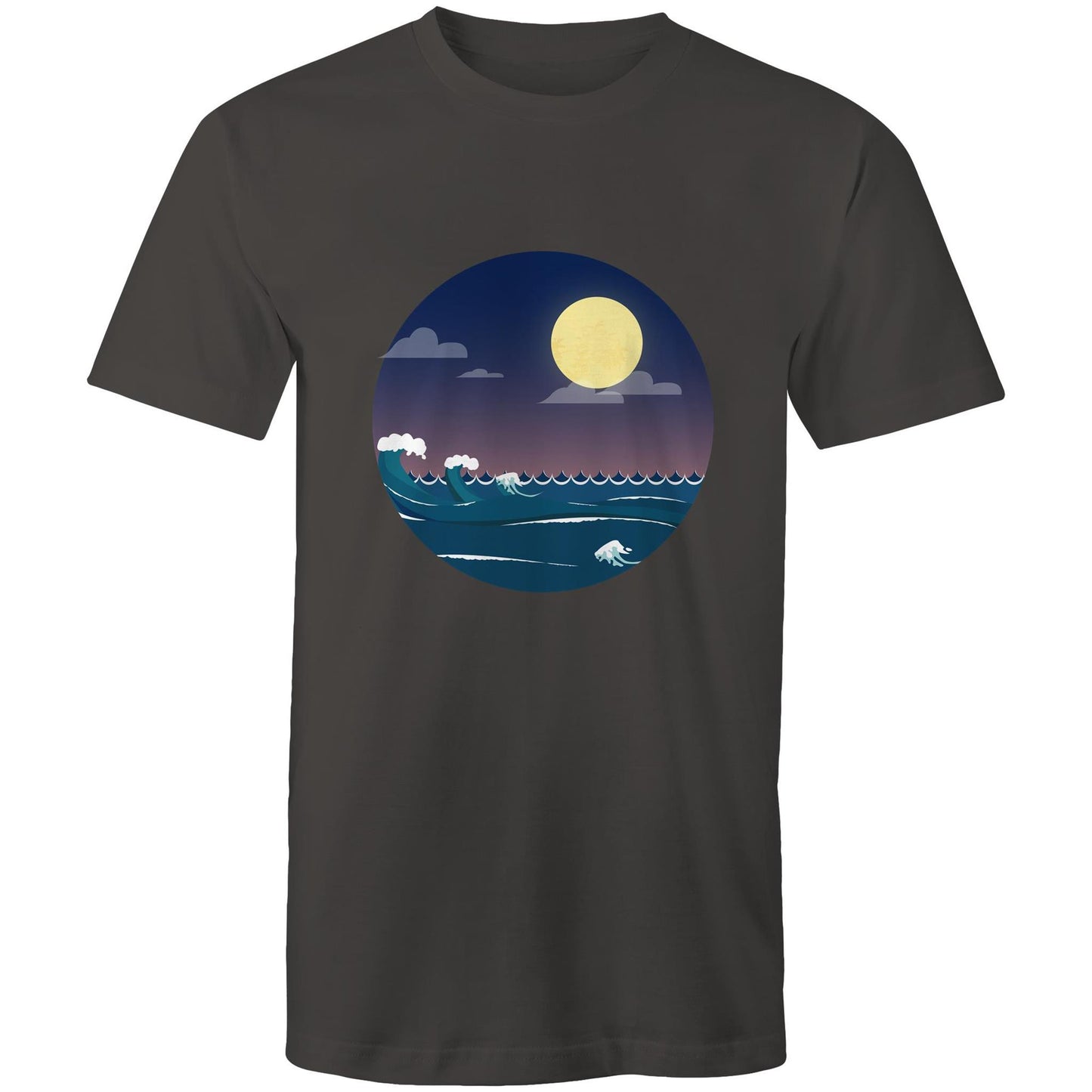 Men's Earthfolk printed T shirt - Surf and Sun - The Crescent Moon
