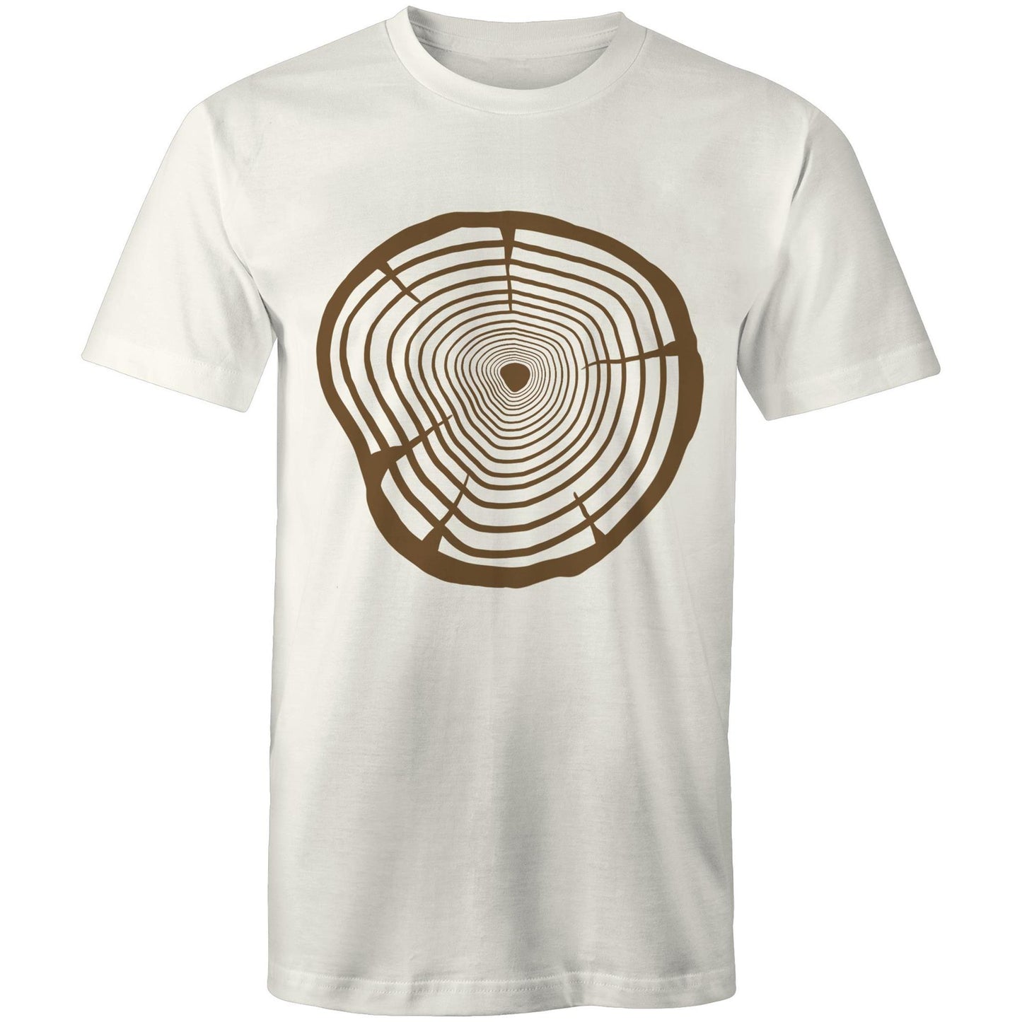 Men's Earthfolk T shirt - Wood Grain - The Crescent Moon