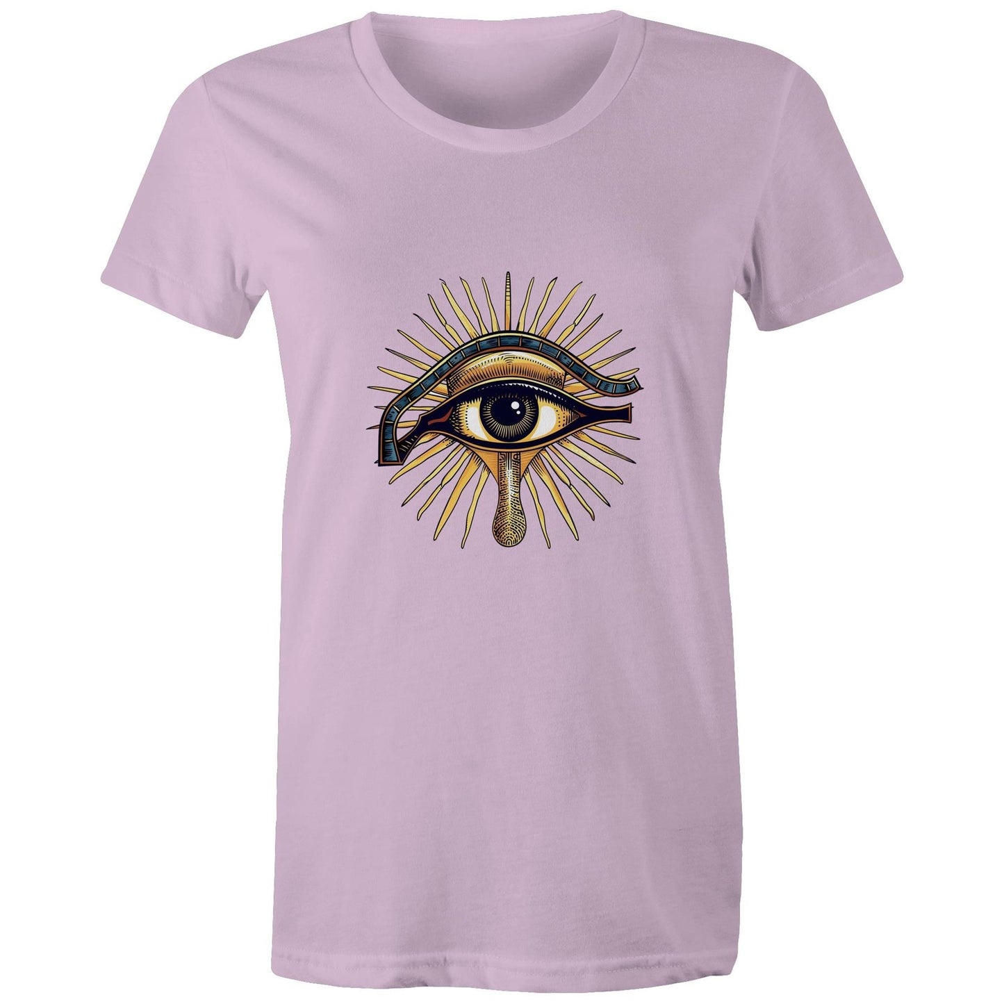 Women's Earthfolk T shirt - Eye of Horus - The Crescent Moon