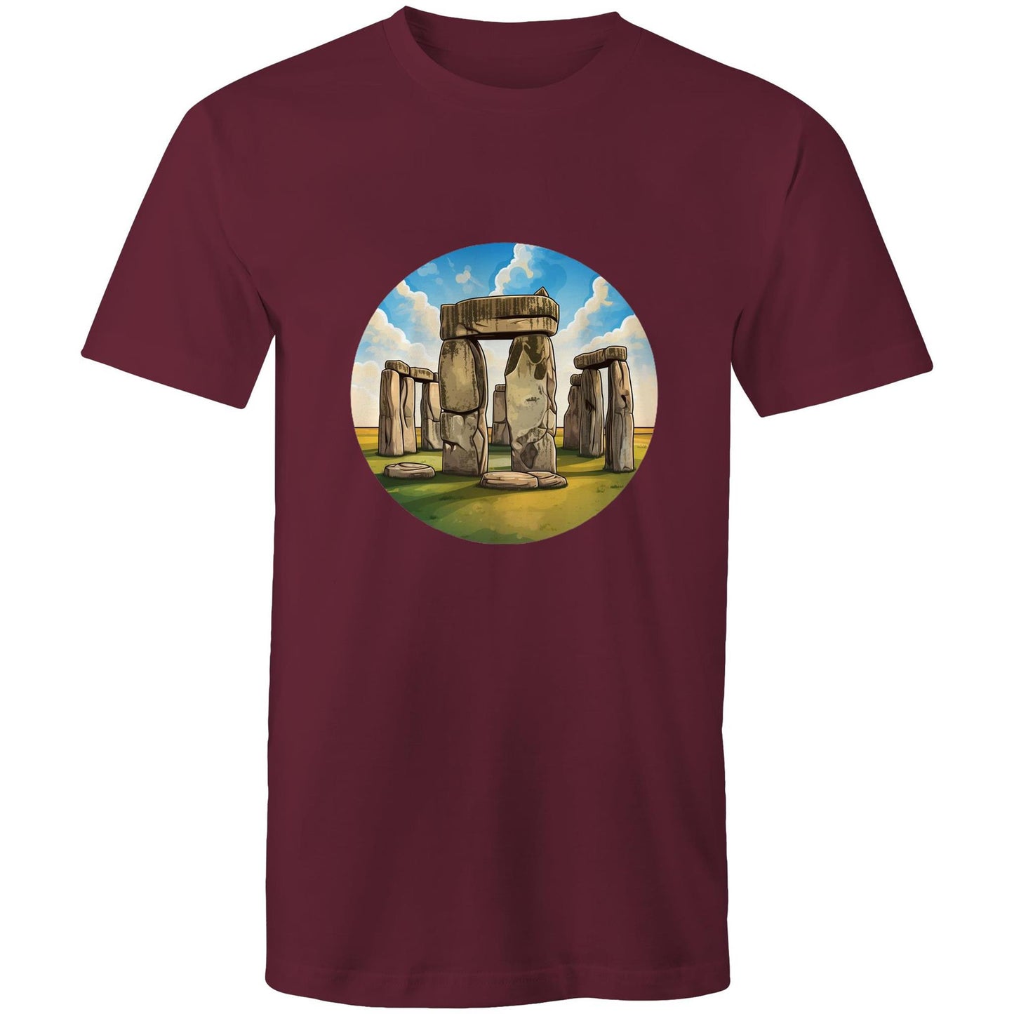 Men's Earthfolk T shirt - The Stone Circle - The Crescent Moon