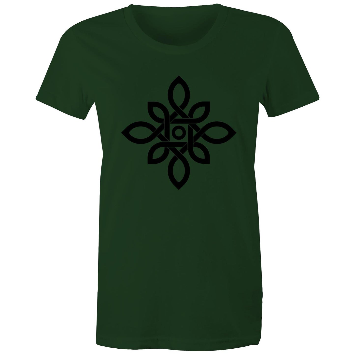 Women's Earthfolk T shirt - Celtic Nature Knot - The Crescent Moon