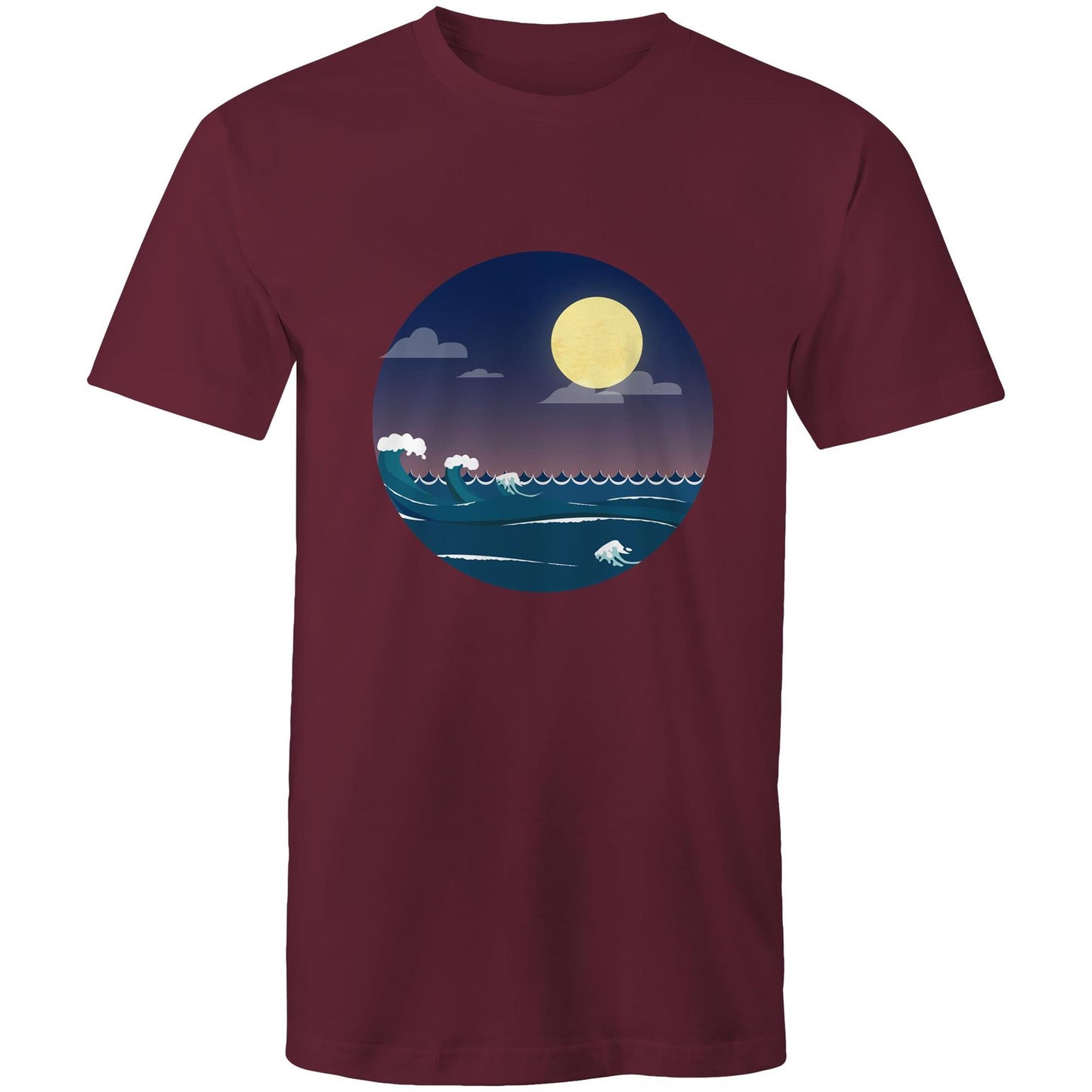 Men's Earthfolk printed T shirt - Surf and Sun - The Crescent Moon