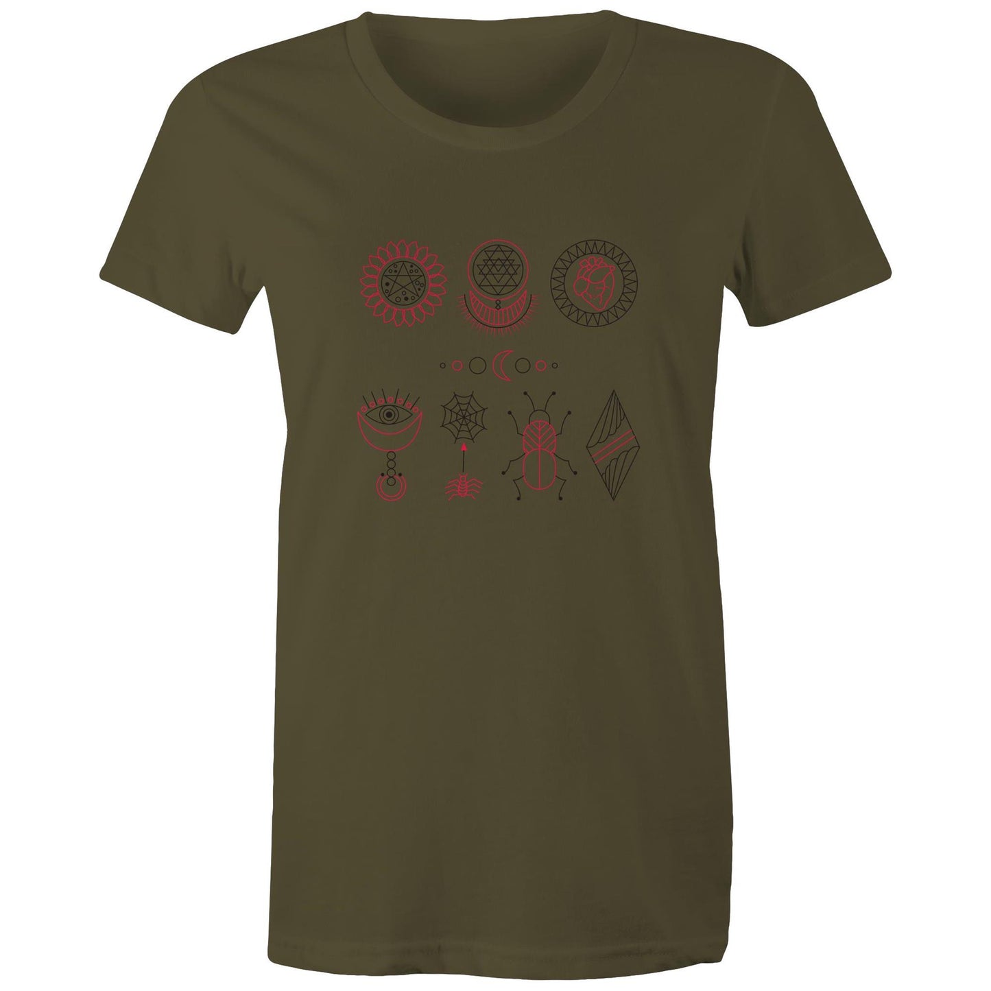 Women's Earthfolk Printed t shirt - Esoteric Symbols