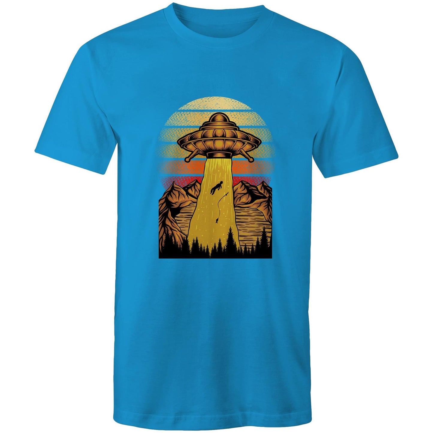 Men's Earthfolk T shirt - Beam Me Up - The Crescent Moon