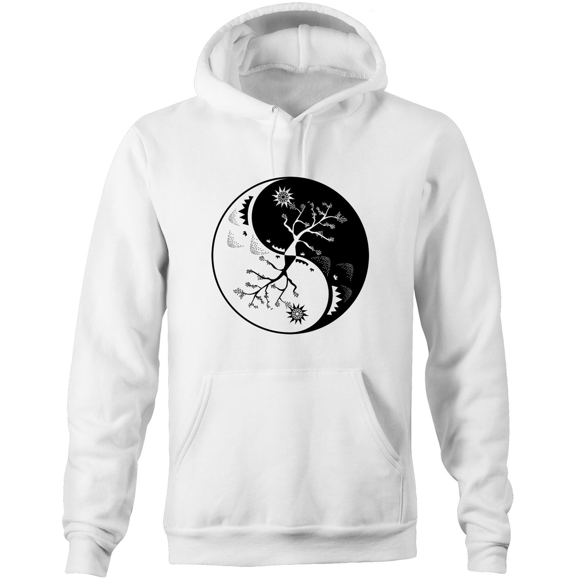 Unisex Earthfolk Hoodie - Earth Yin and Yang - The Crescent Moon