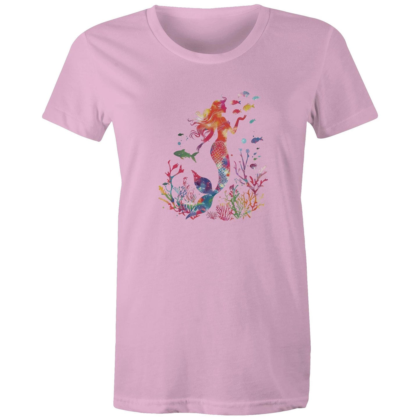 Women's Earthfolk Printed T shirt - Colourful Mermaid