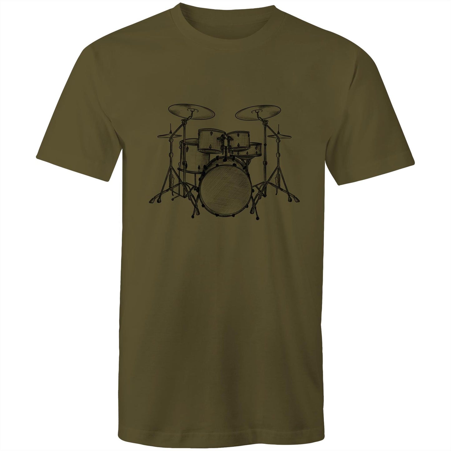 Men's Earthfolk T shirt - Vintage Drum Kit - The Crescent Moon