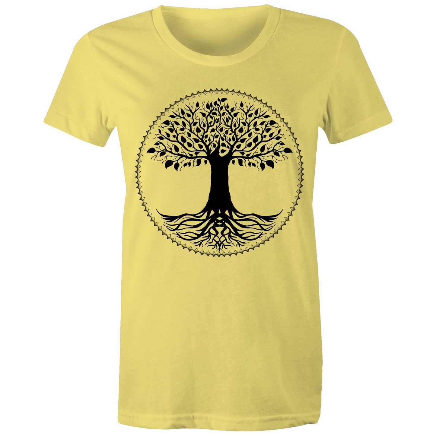 Women's Earthfolk T shirt - Tree of Life - The Crescent Moon