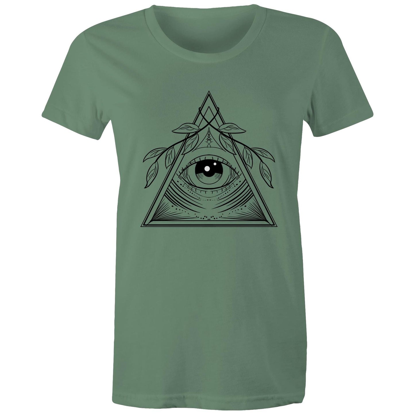 Womens Earthfolk T shirt - Natures Eye - The Crescent Moon