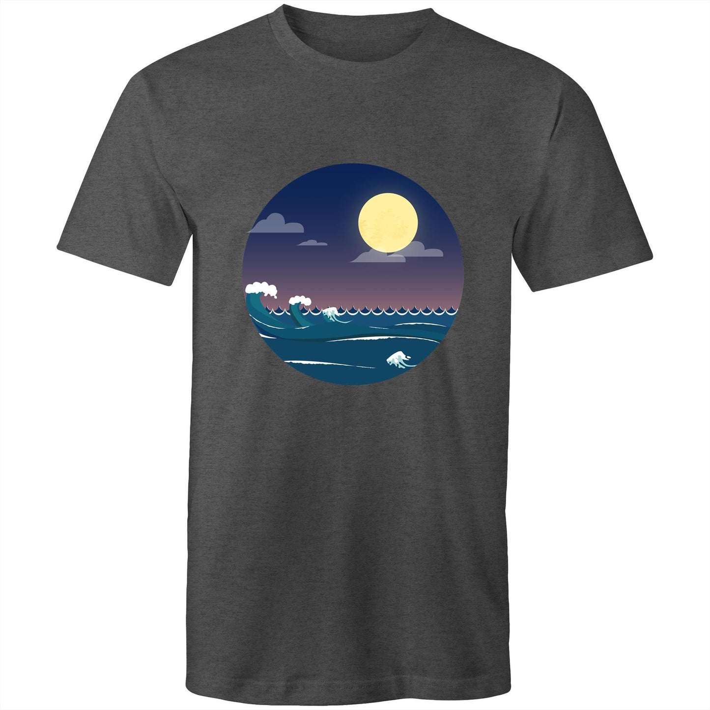 Men's Earthfolk printed T shirt - Surf and Sun - The Crescent Moon