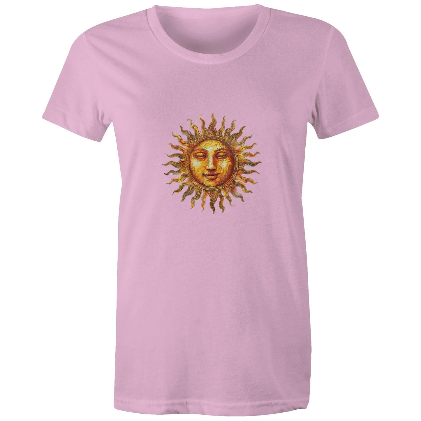 Earthfolk Printed T shirt - Women's Relaxed Fit - Majestic Sun - The Crescent Moon