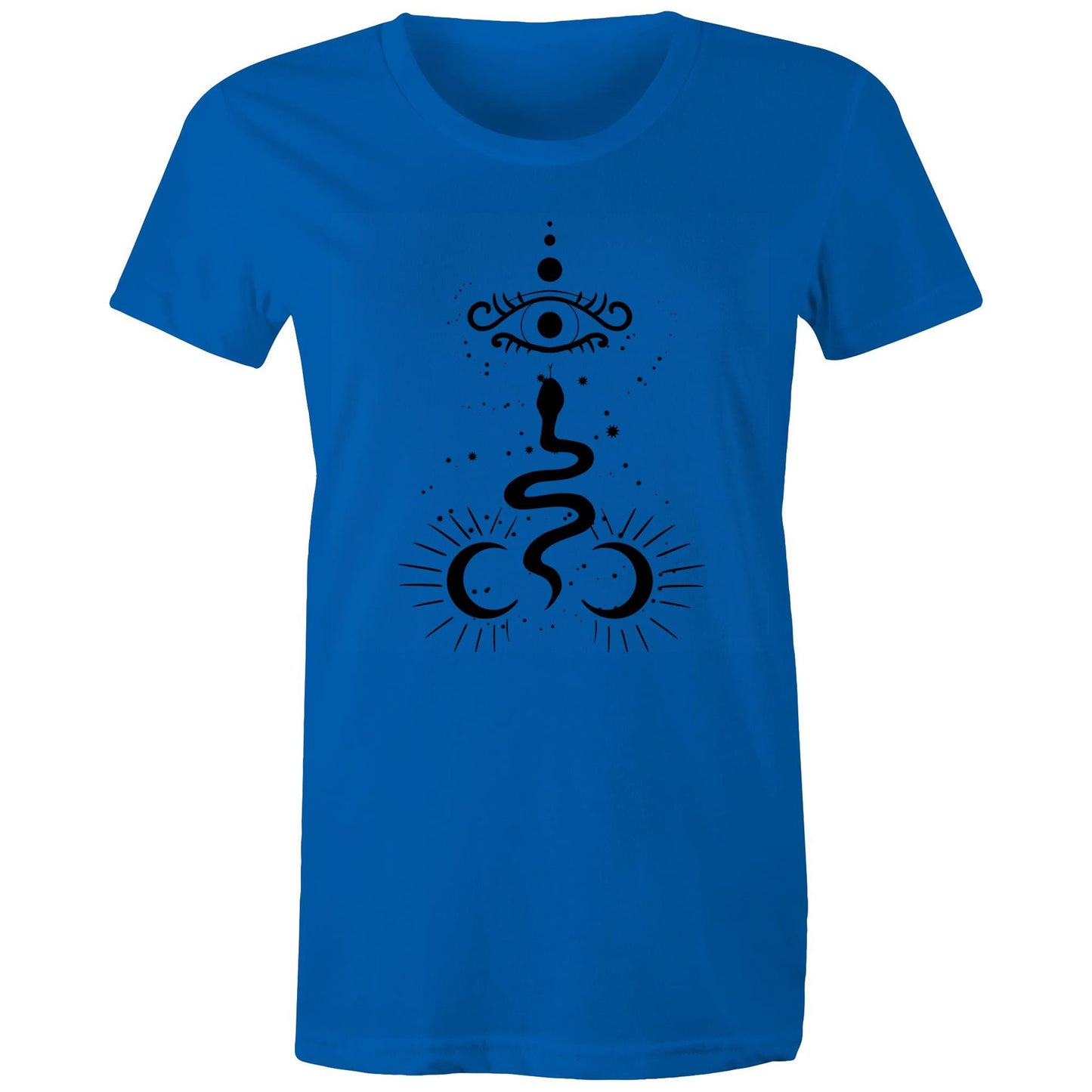 Women's Earthfolk T shirt - Mystery Serpent - The Crescent Moon