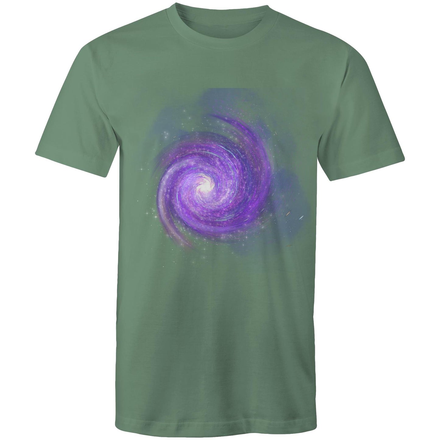 Men's Earthfolk Printed T shirt - Purple Galaxy - The Crescent Moon