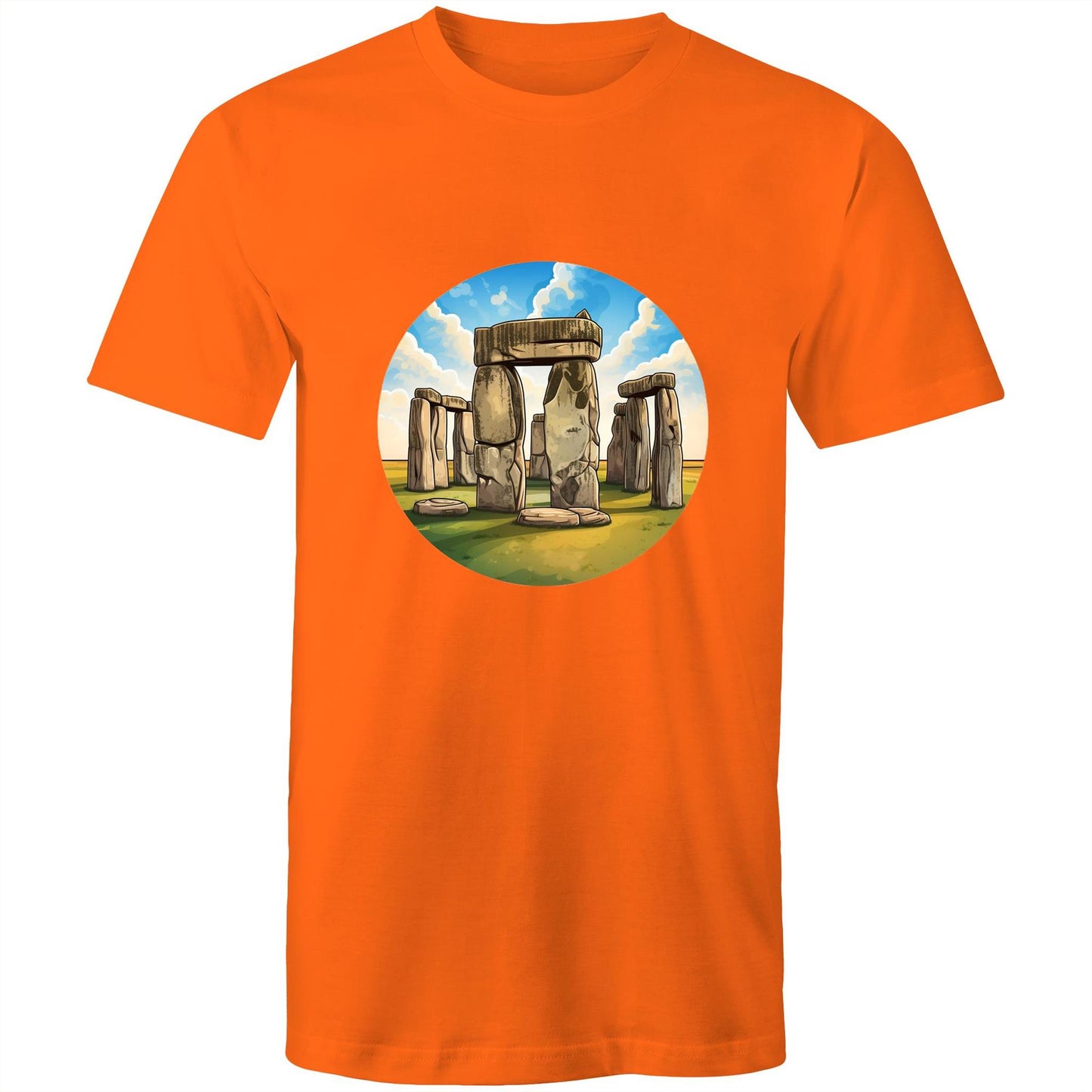 Men's Earthfolk T shirt - The Stone Circle - The Crescent Moon
