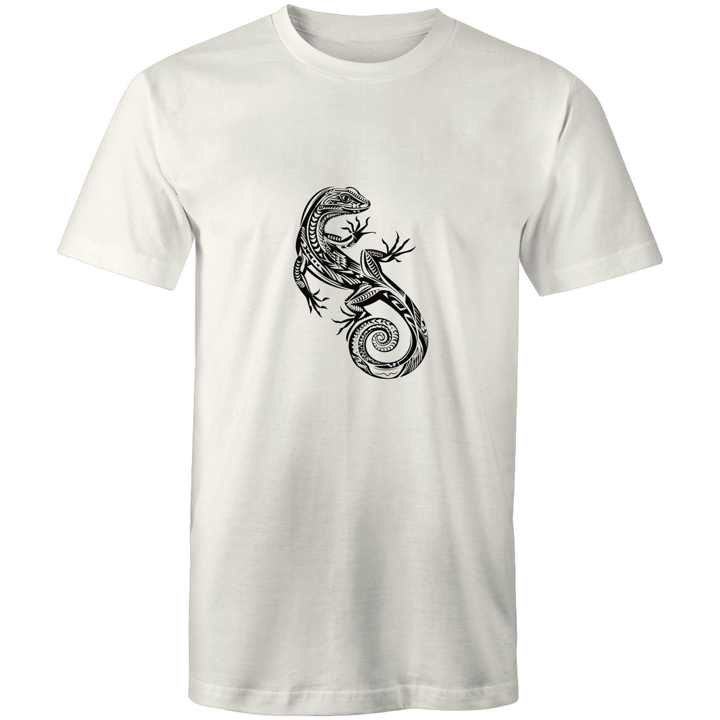 Men's Earthfolk T shirt - Totem Gecko - The Crescent Moon