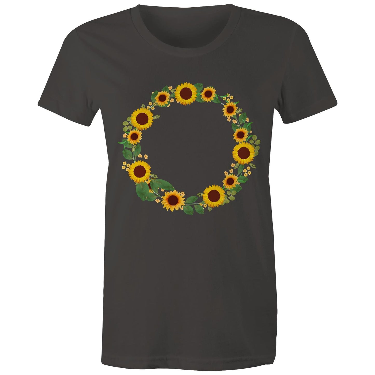 Women's Earthfolk T shirt - Sunflower Fairy Ring - The Crescent Moon