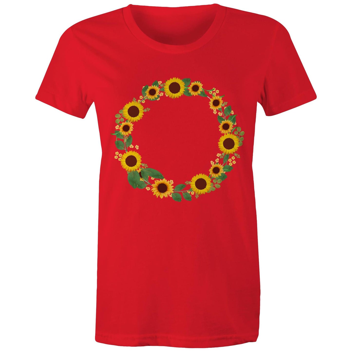 Women's Earthfolk T shirt - Sunflower Fairy Ring - The Crescent Moon