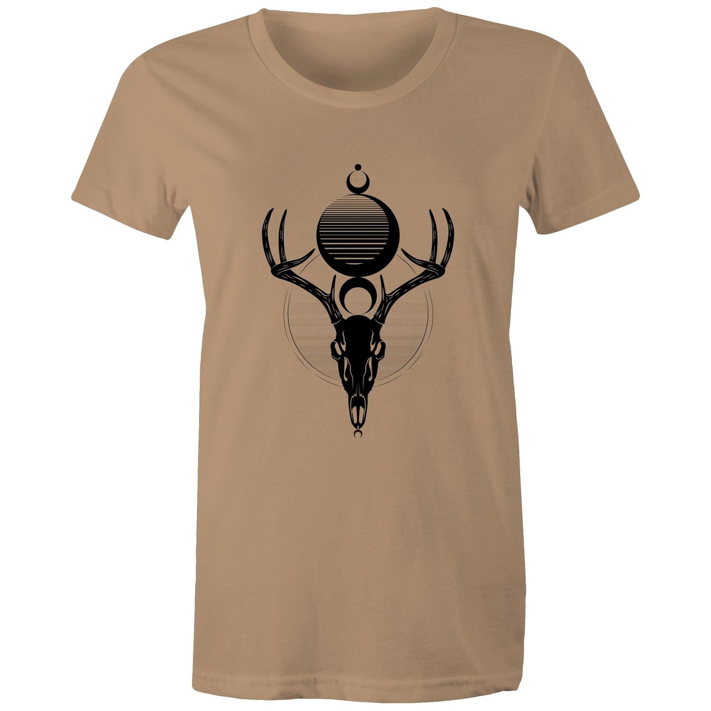 Women' Earthfolk T-shirt - Skullmoon - The Crescent Moon