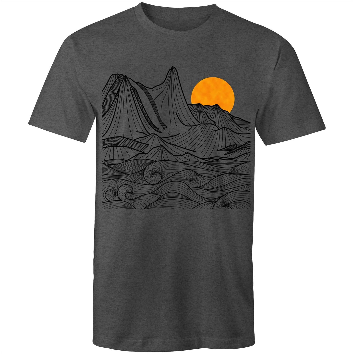 Men's Earthfolk T shirt - Mountain Swirls - The Crescent Moon