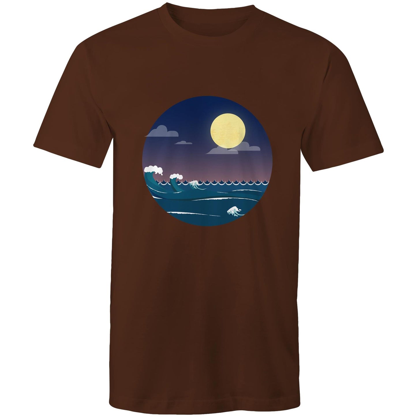 Men's Earthfolk printed T shirt - Surf and Sun - The Crescent Moon