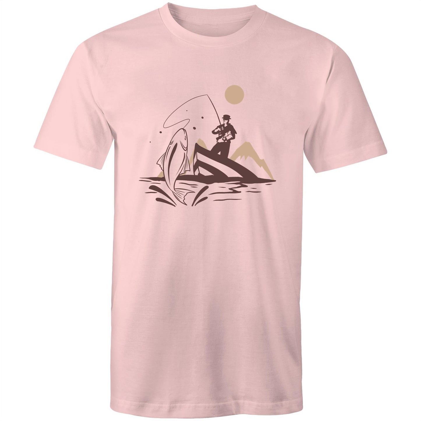 Men's Earthfolk T shirt - Catch of the Day - The Crescent Moon