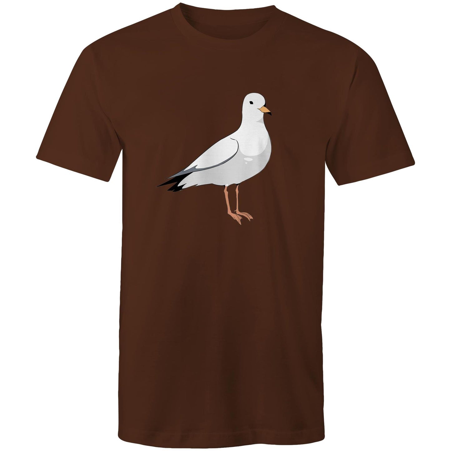 Earthfolk Printed T shirt - Mens Relaxed Fit - Steve the Seagull - The Crescent Moon