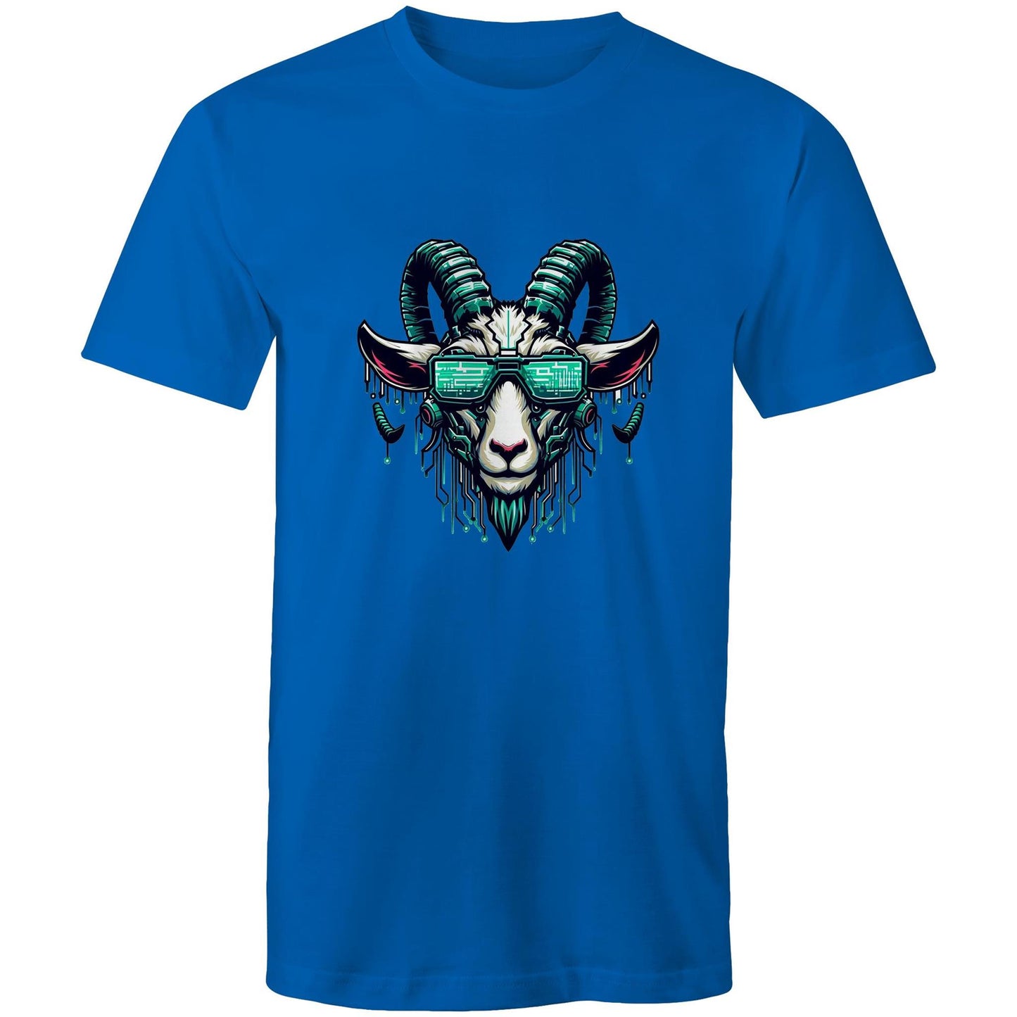 Men's Earthfolk T shirt - Cyber Punk Goat - The Crescent Moon