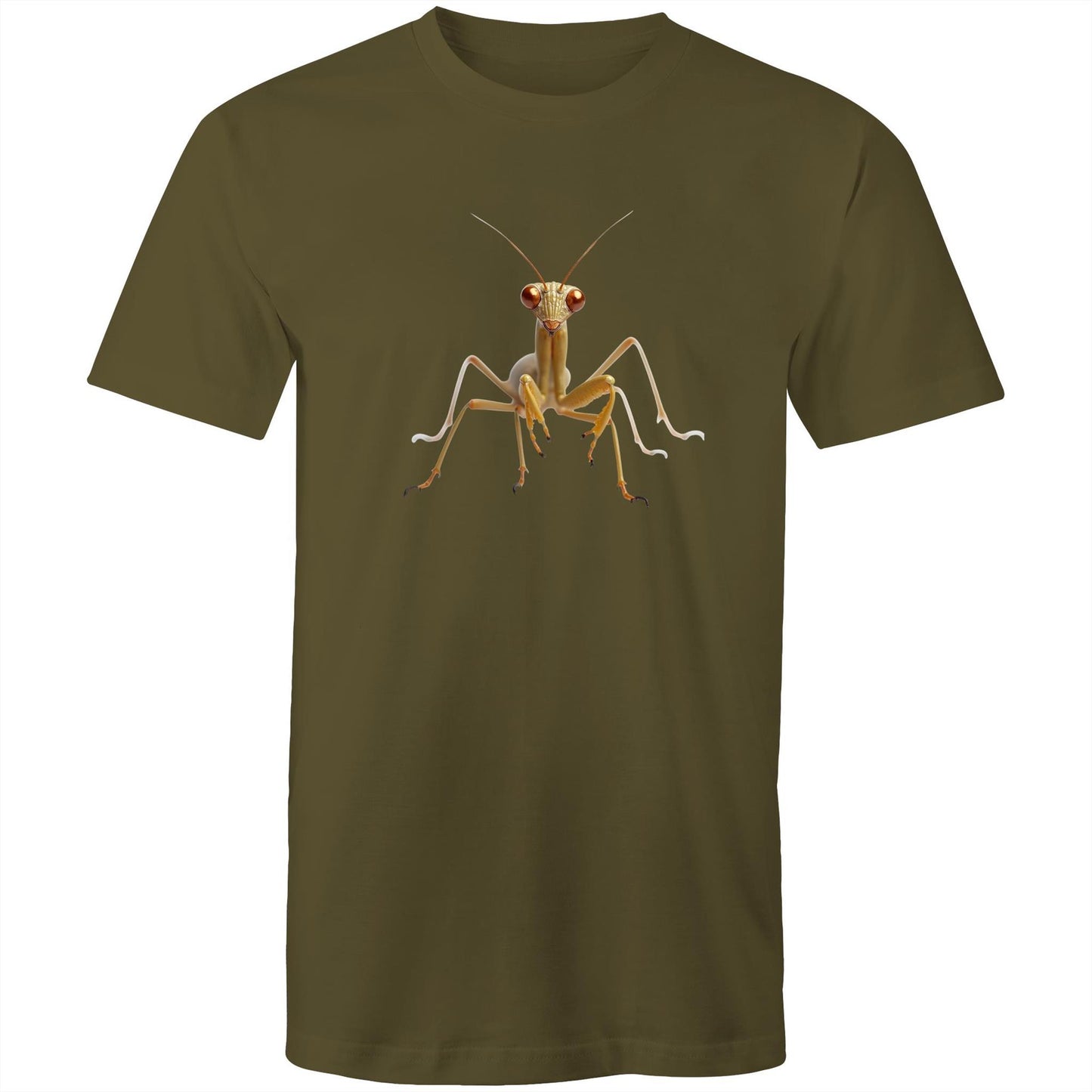 Men's Earthfolk Printed T shirt - Praying Mantis - The Crescent Moon