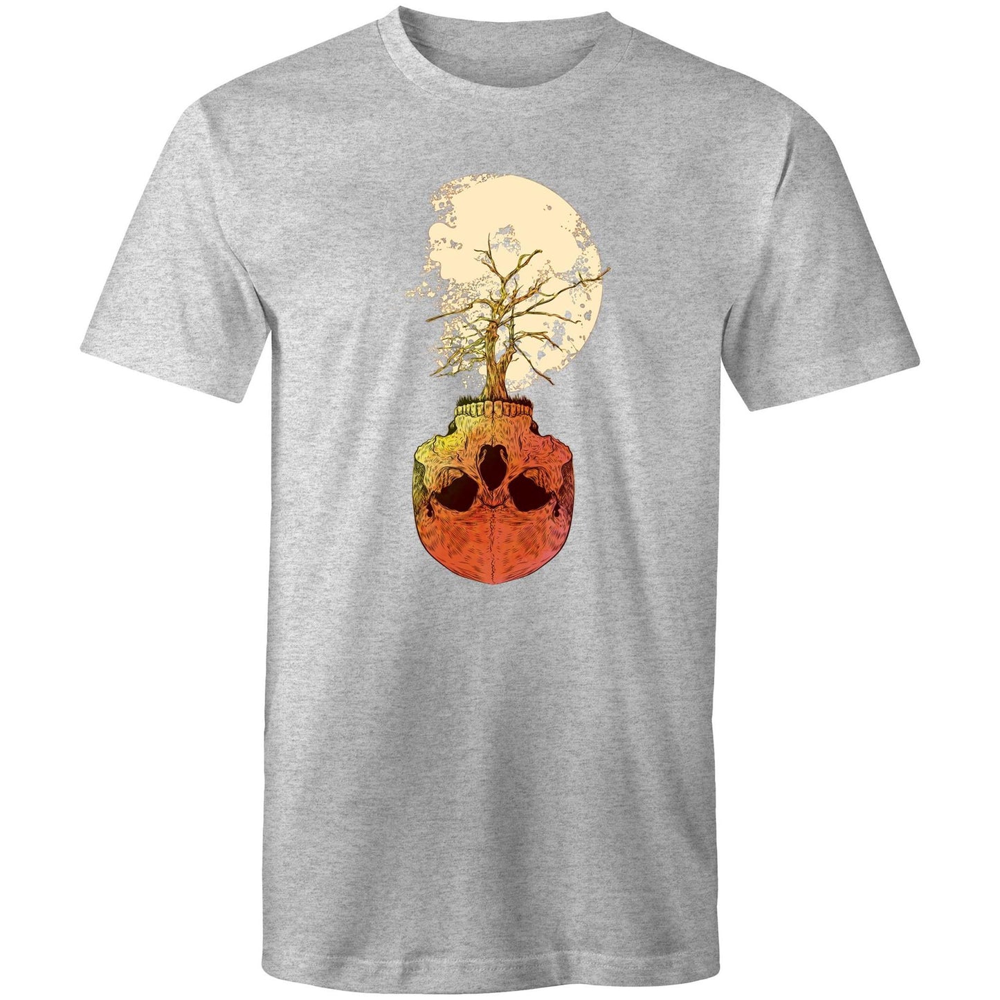 Mens Earthfolk Printed Tshirt - Skull tree - The Crescent Moon